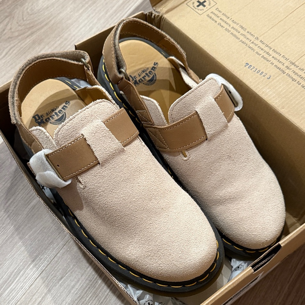 Dr. Martens Jorge II Beige Suede Slip-Ons New size US men 10